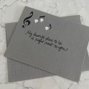 Russ Berrie & Co. 'Favourite Place' Musical Love Notes Gray Folded Greeting Card